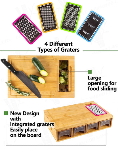 P19 - Bamboo Cutting Board with Graters